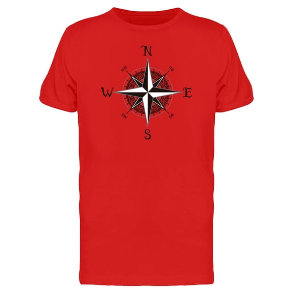 Compass Wind Rose Tattoo Style Tee Men's -Image by Shutterstock