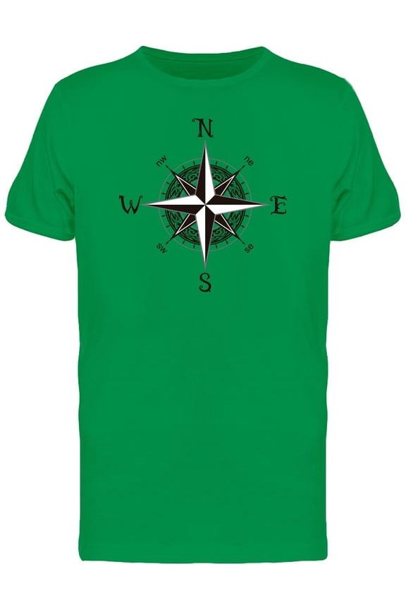 Compass Wind Rose Tattoo Style Tee Men's -Image by Shutterstock