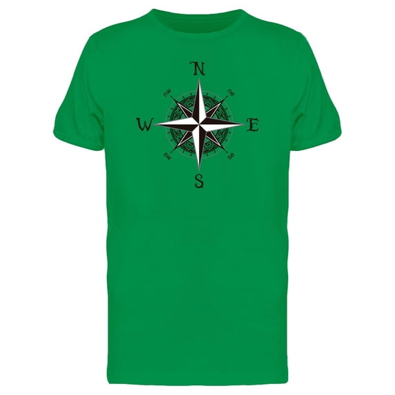 Compass Wind Rose Tattoo Style Tee Men's -Image by Shutterstock