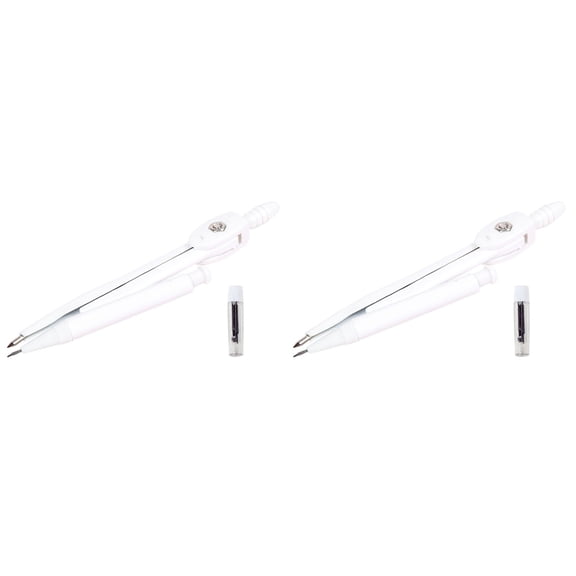 FENGGUIQU White Metal Drafting Compasses for Accurate Drawing and Woodworking 2Sets