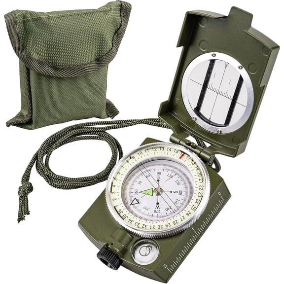 CompassesHiking Compass for Survival with Waterproof Durable and Pocket-SizedTactical Survival Compass with LanyardClimbing Biking Exploring Geology, Outdoor Activities
