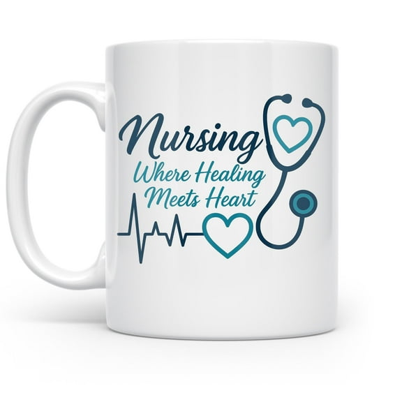 Nurse 11 oz Coffee Mug - Compassion in Every Sip White Ceramic Gift