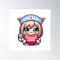 thumbnail image 1 of Compassionate Heart: A Cute Tribute To Registered Nurses Who Dedicate Their Lives To Health And Well-Being Poster Wall Art, Modern Wall Decor, 16x16 UNFRAMED, 1 of 3