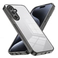 thumbnail image 1 of Compatiable with Samsung Galaxy A34 5G Case Clear, Transparent Crystal Shockproof Phone Case, Slim Anti-Scratch Hard PC + Soft TPU Back Protective Cover Bumper Non-Slip Design, Black, 1 of 8
