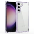 thumbnail image 1 of Compatiable with Samsung S23 Case Clear, Transparent Four Corner Shockproof Phone Case, Slim Anti-Scratch Crystal PC Back Protective Cover Bumper Wireless Charging For Samsung Galaxy S23, Purple, 1 of 7