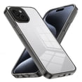 thumbnail image 1 of Compatiable with iPhone 15 Case Clear, Transparent Crystal Shockproof Phone Case, Slim Anti-Scratch Hard PC + Soft TPU Back Protective Cover Bumper Non-Slip Design For iPhone 15, Black, 1 of 8