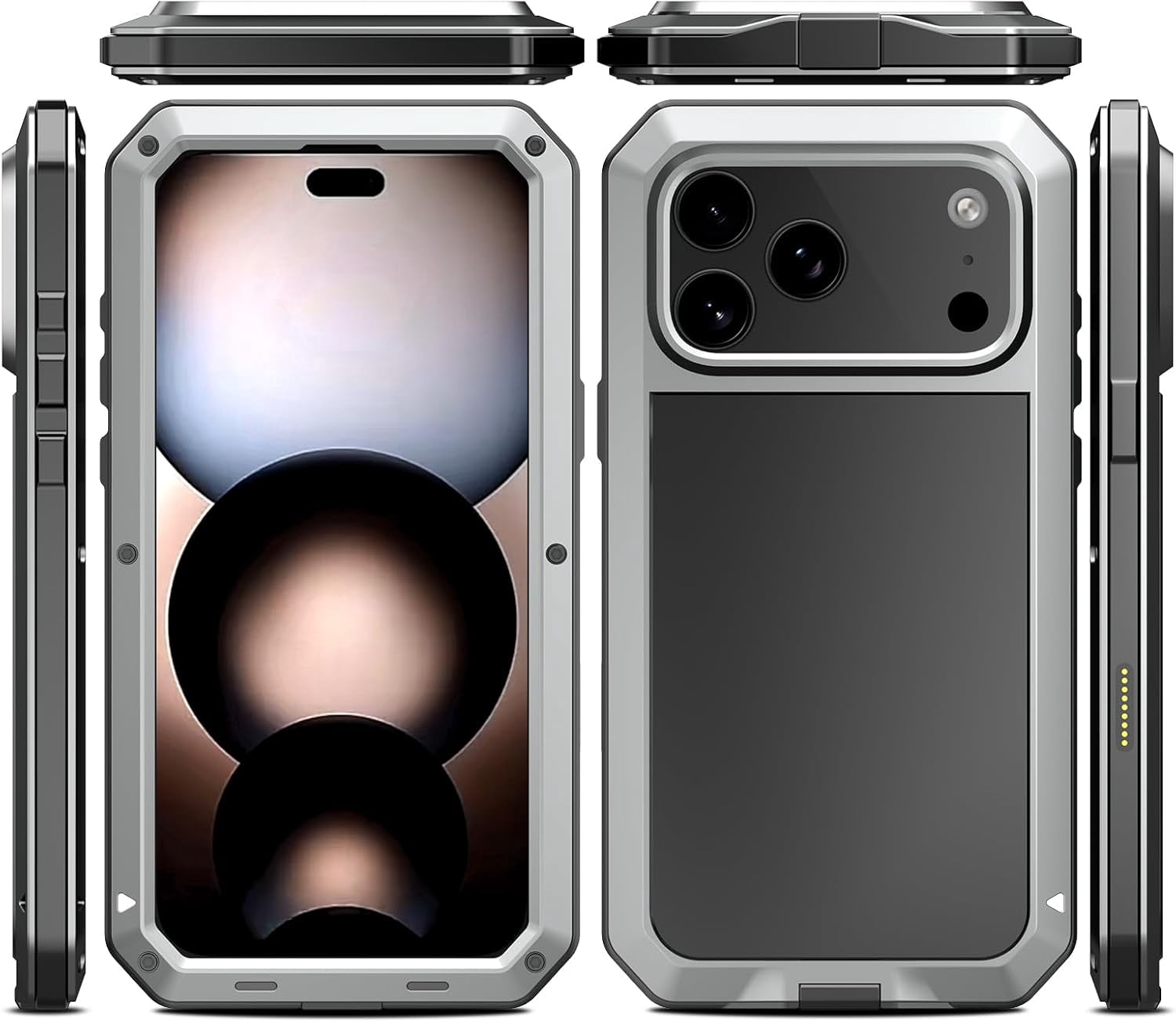 Compatiable with iPhone 17 Pro Case,360 Full Body Protective Cover ...