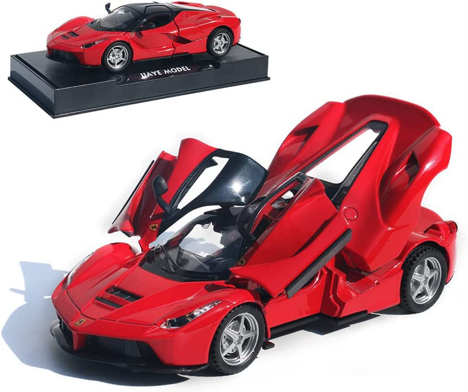Alloy Collectible Ferrari Race and Play LaFerrari Pull Back Vehicles  Diecast Cars Model with Lights and Sounds