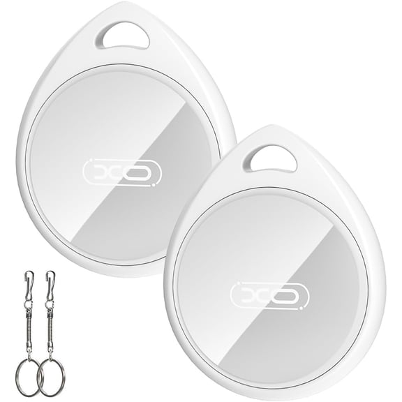 Compatible for 2-Pack Bluetooth Tracker for Find My (iOS Only) - Waterproof Item Locator, 70dB Ringer, 12-Month Battery for Pet, Wallet, Backpack, Luggage