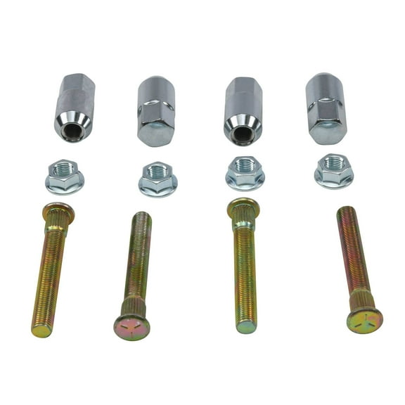Compatible with 2009-2014 Polaris RZR 800 Wheel Stud and Lug Nut Fastener Kit 4 Studs 8 Heavy Duty Flange Lug Nuts 3/8-24 Thread 2.68 Inch All RZR 800 RZR S 800 RZR 4 800 Models Years F