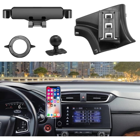 Compatible with 2017-2021 Honda CRV Car Air Vent Phone Holder Mount,for 5th Gen CRV Air Vent Phone Mount Holder Anti-Shake,Cell Phone Holder Mount-360 Degree Rotation CRV Dashboard Phone Stand
