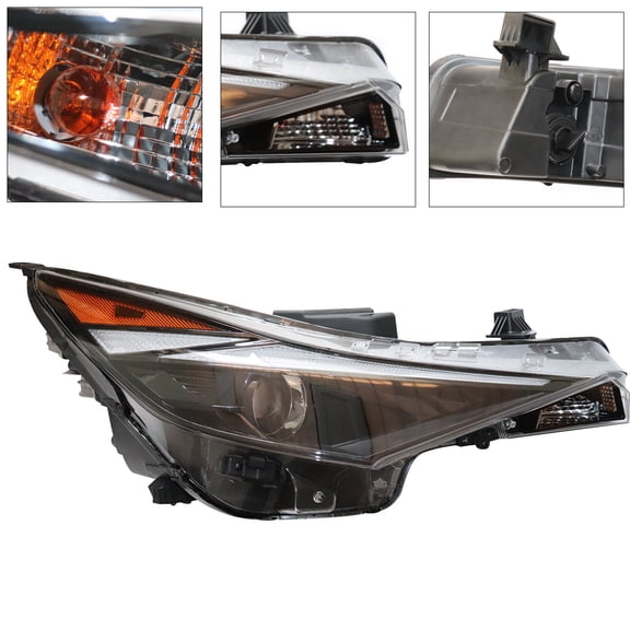 Compatible with 2021-2022 Hyundai Elantra Right Passenger Side Headlight Assembly, Replacement Halogen Headlamp PC/PP Material Direct Fit, Front Head Light for Elantra Not for GT