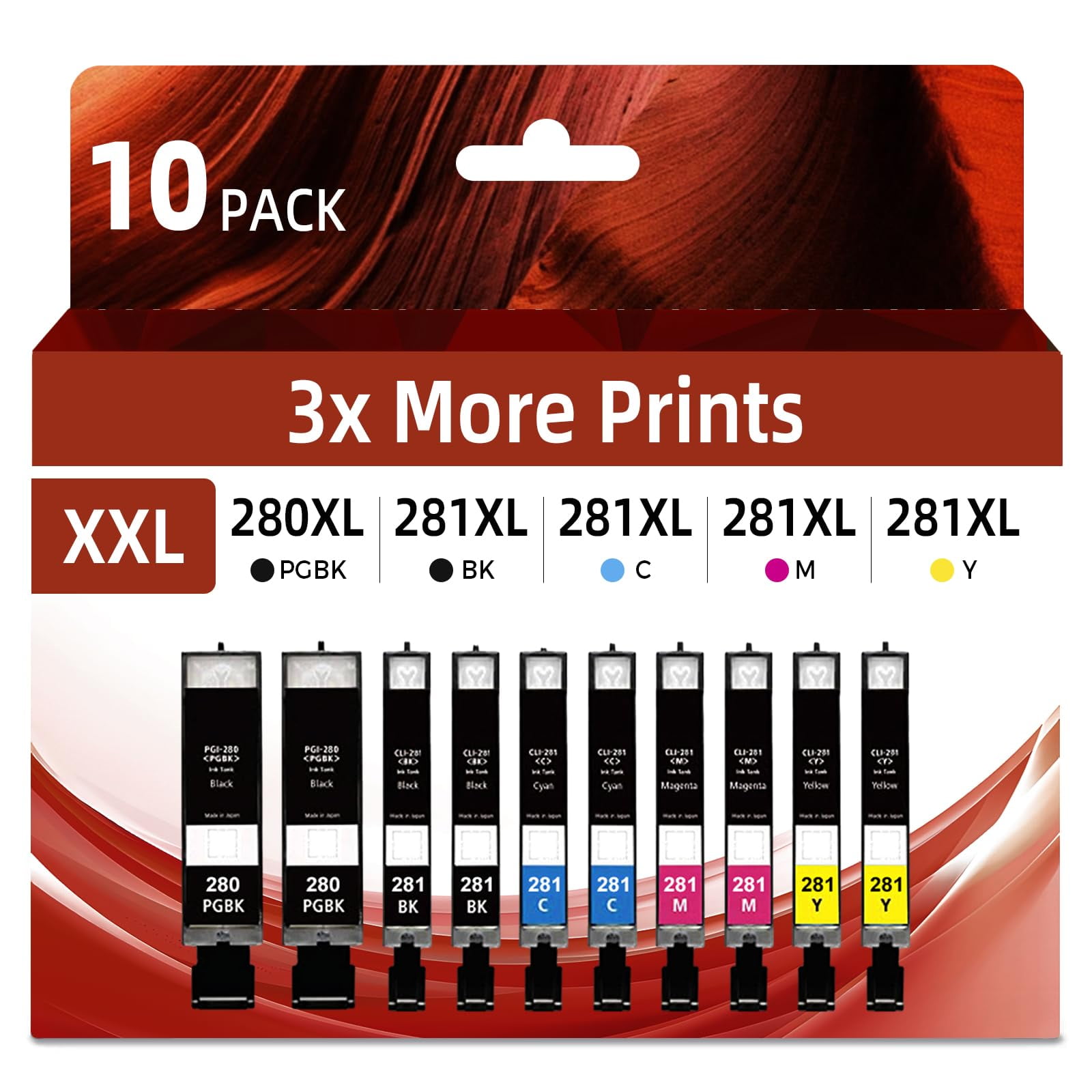 E-Z Ink Compatible Ink Cartridge Replacement For Canon PGI-280XXL PGI 280 XXL Compatible With PIXMA TR7520 Tr8520 TS6120 TS6220 TS8120 TS8220 TS9120 - View #2