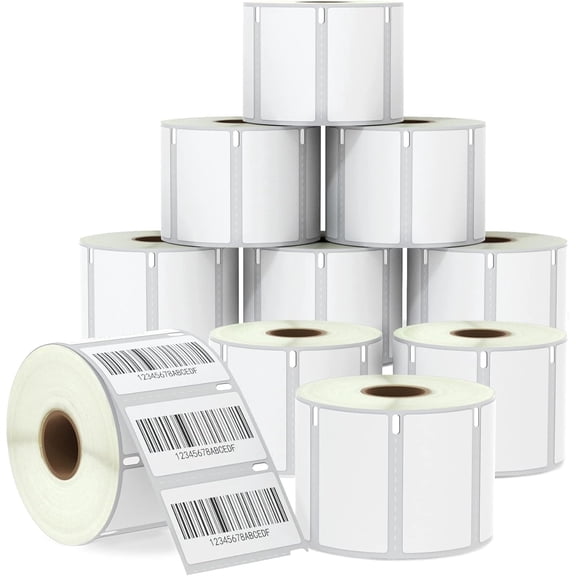 Compatible 30334 (2-1/4" x 1-1/4") Multipurpose Barcode Labels, Perforated, Compatible with Labelwriter 450, 4XL, NOT FIT 550 & 5XL [10 Rolls/10000 Labels]