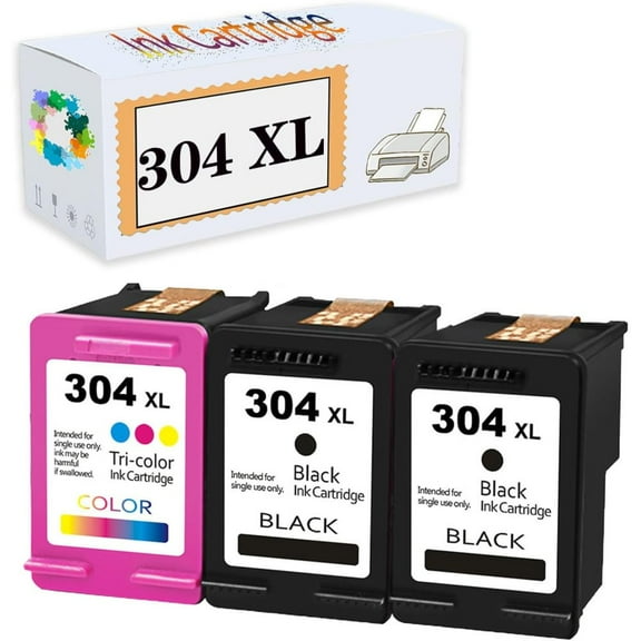 Compatible 304 XL Ink Cartridges Replacement for HP Deskjet 2620 2630 2632 3720 3721 3723 3724 3730 3732 3752 3755 3758 Envy 5030 5032 5010 5020 5030 5032 5034 5052 2 Black 2 Color