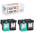 thumbnail image 1 of Compatible 343 XL 338 XL Ink Cartridges Replacement for HP DeskJet 460C 5740 5940 6520 6540 6620 6840 6940 6980 OfficeJet 6200 6210 7210 7310 7410 Printers 1 Black 1 Color, 1 of 7
