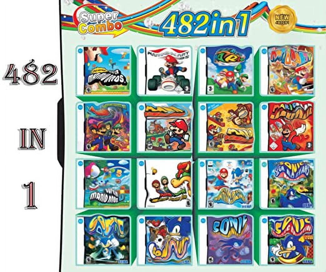 23 in 1 Game Cartridge for Nintendo DS NDS NDSL NDSi 3DS XL Super Combo  Game Card,Retro Game Pack Card