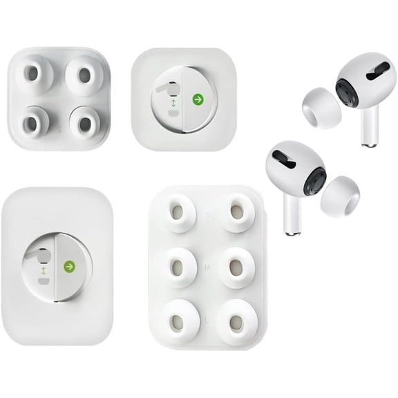 Compatible with 5 Pairs Ear Tip Replacement for AirPods Pro 2nd/1st GenerationSilicone Ear Tips with Noise Reduction Hole Compatible with Airpod Pro (S/M/L)