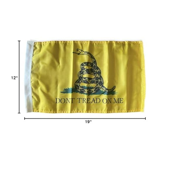 Compatible With 6- Tall Go-Kart Off-Road Out Door Sports 4X4 Glamis Sand Dunes Whip PWC-ATV-UTV-SXS Side By Side Motorcycle 12x19 in Safety High visibility and wind resistance Flag Dont Tread On Me
