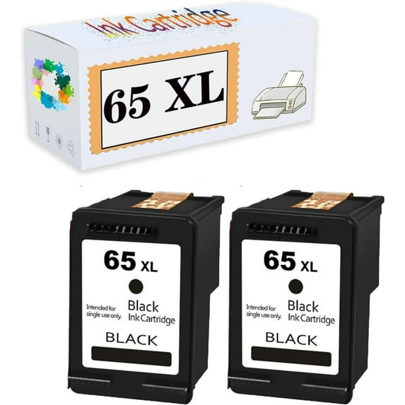 Compatible 65 XL Ink Cartridges Replacement for HP AMP 100 120 125 130 Deskjet 2620 2621 2622 2623 2624 2625 2628 2630 2632 2633 2634 2652 2655 3720 3721 3722 3724 3 2 Black 1 Color