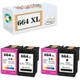 thumbnail image 1 of Compatible 664 XL Ink Cartridges Replacement for HP Deskjet Ink Advantage 1115 2135 2138 2675 2676 2678 3635 3636 3638 4678 5075 5275 Printers 2 Black 2 Color, 1 of 7