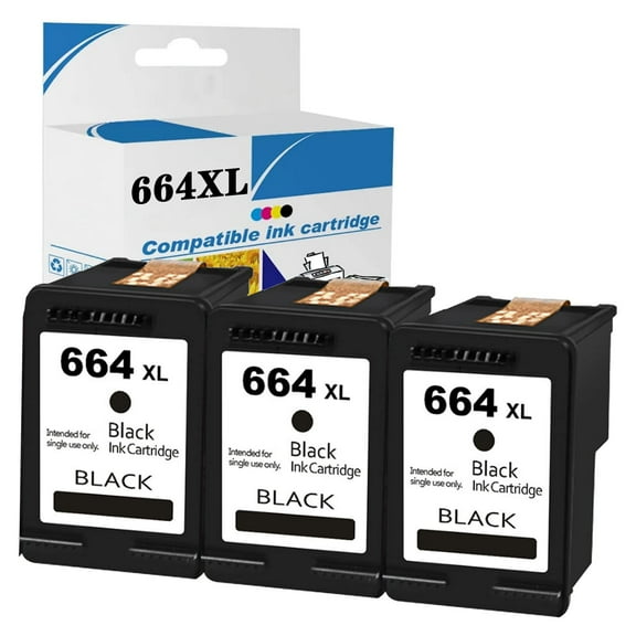 Compatible for 664XL 664 Ink Cartridge, Suitable for HP 1115 1118 2135 2136 2138 2675 2676 2677 2678 3635 3636 3638 3700 3775 3776 3778 3785 3835 Printer 3black
