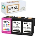 thumbnail image 1 of Compatible 667 XL Ink Cartridges Replacement for HP 1275 2374 2375 2376 2775 2776 6475 6476 6075 Printers, 1 of 7