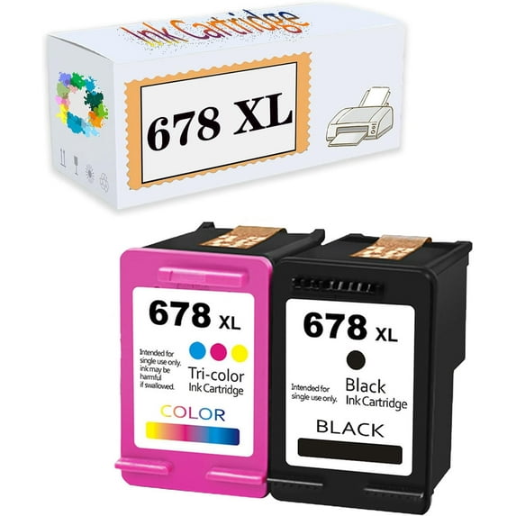 Compatible 678 XL Ink Cartridges Replacement for HP Deskjet 1018 1518 2515 2548 2648 3515 3548 4518 Printers