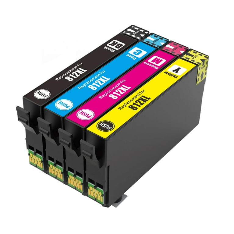 Hookink 4-Pack 812XL Ink Cartridges Compatible for Epson