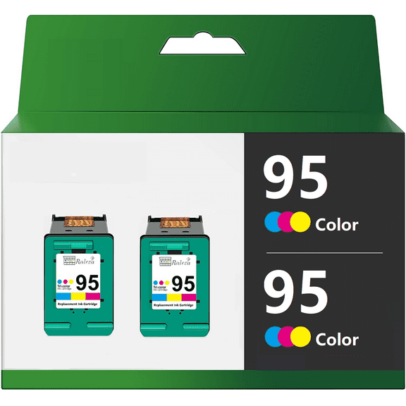 Compatible 95 (C8766W) High Yield Color Ink Cartridge Replacement for HP Photosmart 2570 8030 8038 8049 8053 D5160 (2 Pack)