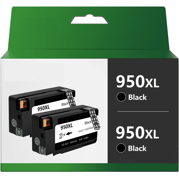 Compatible 950 XL 950XL Black High Yield Ink Cartridge Replacement for OfficeJet Pro 251dw 276dw 8100 8600 8610 8625 8630 Printer (Black, 2 Pack)