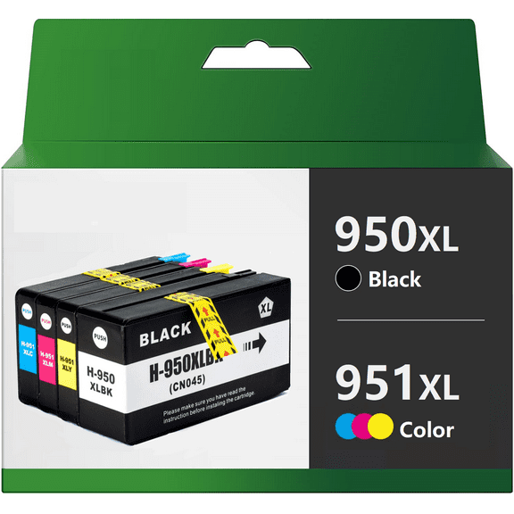 Compatible 950 XL 951 XL High Yield Ink Cartridge Replacement for OfficeJet 251dw 276dw 8100 8600 8610 8640 Printer (4 Pack)