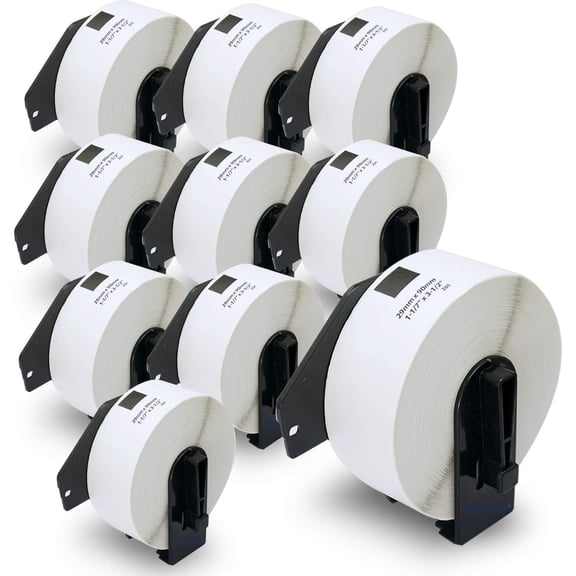 Compatible Address Labels Replacement for Brother DK-1201 (1.1 in x 3.5 in), Use with Brother QL Label Printers [10 Rolls/4000 Labels]