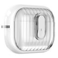 thumbnail image 1 of Compatible with AirPods 3rd Gen (2021) Earphone Case,Full Body Shockproof Protection Hard Case,With Secure Close Lock,Two-color Design,Shell Shape Rugged Earphone Case Cover,White/Clear, 1 of 9