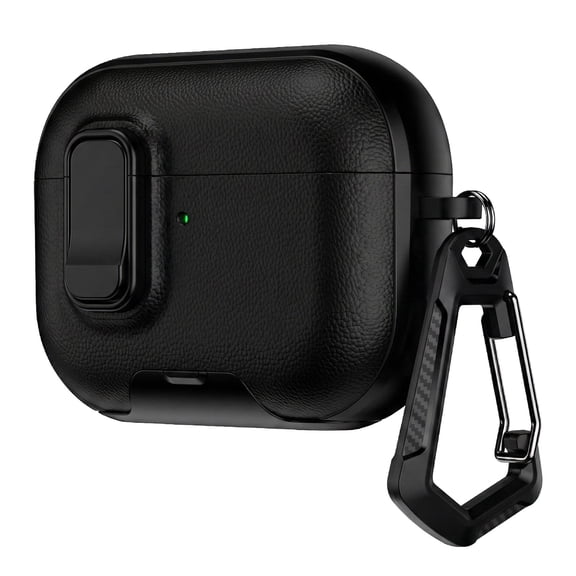 Compatible AirPods 4th Generation Case – Military-Grade Shock-Absorbing Protective Cover with Automatic Snap Switch for Secure Charging, Black