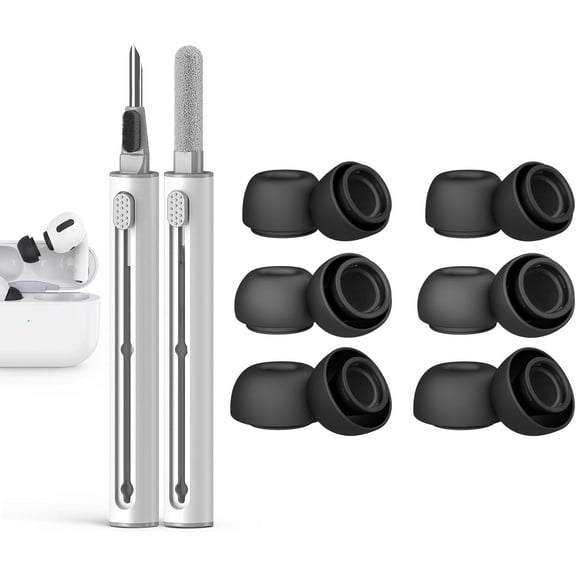 Compatible with AirPods Pro 2nd/1st Generation Replacement Ear Tips,with Noise Reduction Hole & Built-in dust Guard Screen,for USB-C Charging Case with Cleaner kit -3 Sizes (S/M/L)