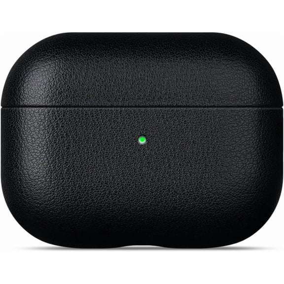 Compatible with AirPods Pro 3rd Generation Case Cover (Not for Pro 2nd Gen), Made of Vegan Leather, Carbon Fiber Style, Protective Hard Shell Cover for AirPods Pro 3 - Black