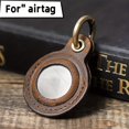thumbnail image 1 of Compatible AirTag keychain leather case for Apple AirTag. Anti-lost secure keychain, for pet collars, luggage, and travel. Scratch-resistant protective weather tag keychain., 1 of 8