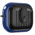 thumbnail image 1 of Compatible with Airpods Pro (2019) Earphone Case,Full Body Shockproof Protection Hard Case,With Secure Close Lock,Two-color Design,Shell Shape Rugged Earphone Case Cover,Blue/Black, 1 of 9