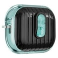 thumbnail image 1 of Compatible with Airpods Pro 2nd Gen (2022) Earphone Case,Full Body Shockproof Protection Hard Case,With Secure Close Lock,Two-color Design,Shell Shape Rugged Earphone Case Cover,Lightblue/Black, 1 of 8