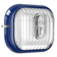 thumbnail image 1 of Compatible with Airpods Pro 2nd Gen (2022) Earphone Case,Full Body Shockproof Protection Hard Case,With Secure Close Lock,Two-color Design,Shell Shape Rugged Earphone Case Cover,Blue/Clear, 1 of 9