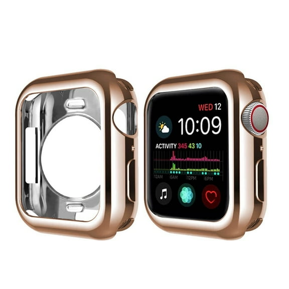 Compatible for Apple Watch 3/2/1 Case 38mm, Shockproof Ultra-Thin Hard PC Bumper Case All-Around Edge Protective Cover Frame[NO Screen Protector] for iWatch 3/2/1,Rosegold
