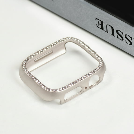 Compatible for Apple Watch 42mm Case for Apple Watch Series 3/2/1, Bling Glitter Crystal Diamond Rhinestone Thin Hard Bumper Hollow Out Protective Case for iWatch Series 3/2/1 42mm, Starlight
