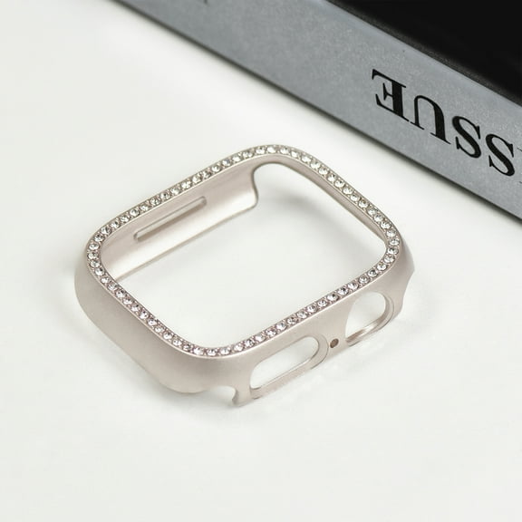 Compatible for Apple Watch 49mm Case for Apple Watch Ultra 2/1, Bling Glitter Crystal Diamond Rhinestone Thin Hard Bumper Hollow Out Protective Case for iWatch Ultra 2/1 49mm, Starlight