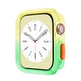 thumbnail image 1 of Compatible for Apple Watch 49mm Case, Translucent Silicone Rubber Watch Case Gradient Jelly Color Design TPU Bumper Case Full Protective Cover for iWatch Ultra 2/ Ultra 1, YellowGreen, 1 of 10