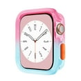thumbnail image 1 of Compatible for Apple Watch 49mm Case, Translucent Silicone Rubber Watch Case Gradient Jelly Color Design TPU Bumper Case Full Protective Cover for iWatch Ultra 2/ Ultra 1, RoseBlue, 1 of 10