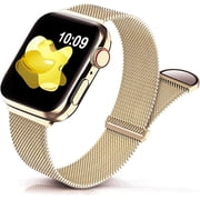 Compatible with Apple Watch Band 38mm 40mm 41mm Stainless Steel Loop Metal Mesh Bracelet with Adjustable Magnet Lock Wristbands for iWatch SE Series 7 6 5 4 3 2 1 Men Women-Vintage Copper
