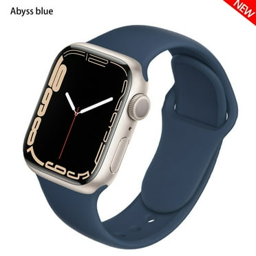 Compatible with Apple Watch Band 45MM 41MM 38MM 40MM 42MM 44MM Women and Men - Soft Silicone Breathable Air Hole Sport Wristbands for iWatch Series 7 6 5 4 3 2 1 SE - Color Black/Black
