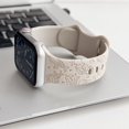 thumbnail image 1 of Compatible for Apple Watch Band 49mm 45mm 44mm 42mm, Mermaid Engraved Pattern iWatch Strap Soft Silicone Sport Wristband Replacement Band for iWatch Ultra 2/1 Series 9 8 7 6 5 4 SE 3 2 1, Starlight, 1 of 6