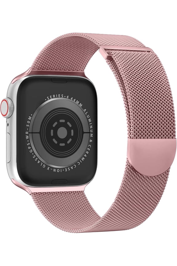 Compatible with Apple Watch Band Series 10, Ultra 2, SE, Ultra 9 8 7 6 5 4 38mm 40mm 41mm 42mm 44mm 45mm 46mm 49mm Women and Men, Stainless Steel Mesh Loop Magnetic Clasp Replacement for iWatch Bands